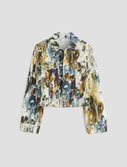 Isa Jacket Abstract Desert Cropped Trucker   WOMENS TOPS Photo 1