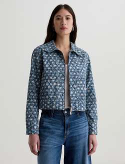 Jo Jacket Stars On Denim Cropped Utility WOMENS TOPS Photo 2