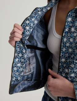 Jo Jacket Stars On Denim Cropped Utility WOMENS TOPS Photo 3