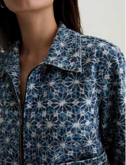 Jo Jacket Stars On Denim Cropped Utility WOMENS TOPS Photo 6