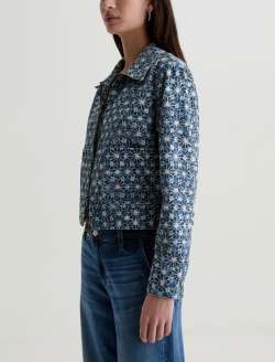 Jo Jacket Stars On Denim Cropped Utility WOMENS TOPS Photo 7