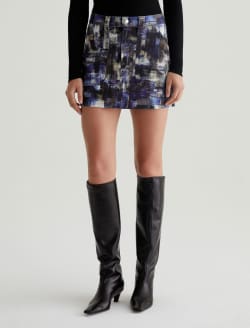 Jae Skirt Purple Road Art Project Utility Mini Skirt WOMENS BOTTOMS Photo 3