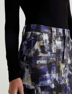 Jae Skirt Purple Road Art Project Utility Mini Skirt WOMENS BOTTOMS Photo 4