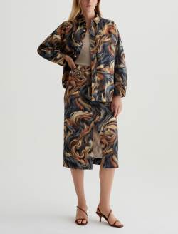 Ava Skirt Wild Fur Art Project High-Rise Midi Skirt WOMENS BOTTOMS Photo 2