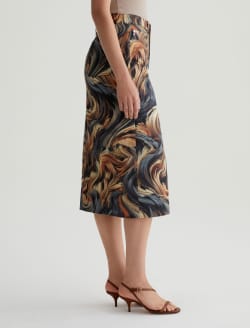 Ava Skirt Wild Fur Art Project High-Rise Midi Skirt WOMENS BOTTOMS Photo 5