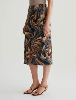 Ava Skirt Wild Fur Art Project High-Rise Midi Skirt WOMENS BOTTOMS Photo 6