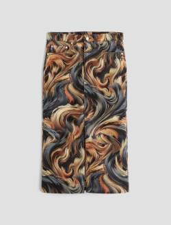 Ava Skirt Wild Fur Art Project High-Rise Midi Skirt WOMENS BOTTOMS Photo 1