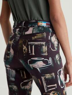 Mari Vases Art Project Mid-Rise Slim Straight WOMENS BOTTOMS Photo 7