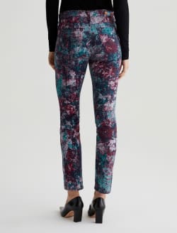 Mari Vintage Garden Teal Art Project Mid-Rise Slim Straight WOMENS BOTTOMS Photo 8