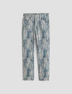 Mari Crop Stripe Fray Art Project Mid-Rise Slim Straight WOMENS BOTTOMS Photo 1