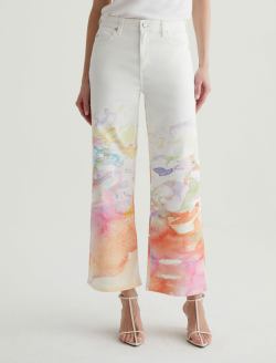 Saige Wide Leg Crop Color Wave Orange Art Project Mid-Rise Wide Leg WOMENS BOTTOMS Photo 3