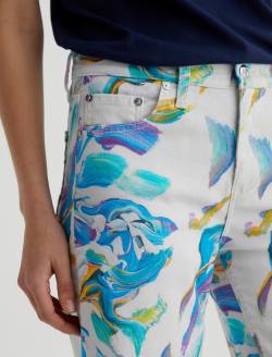 Saige Wide Leg Crop Replay Allover Art Project Mid-Rise Wide Leg WOMENS BOTTOMS Photo 4