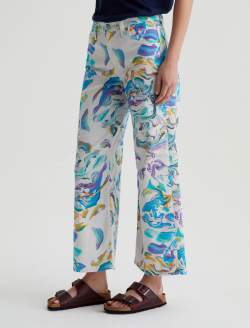 Saige Wide Leg Crop Replay Allover Art Project Mid-Rise Wide Leg WOMENS BOTTOMS Photo 6