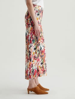 Saige Wide Leg Crop Venus Mix Red Multi Art Project Mid-Rise Wide Leg WOMENS BOTTOMS Photo 5