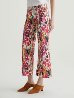 Saige Wide Leg Crop Venus Mix Red Multi Art Project Mid-Rise Wide Leg WOMENS BOTTOMS Photo 6
