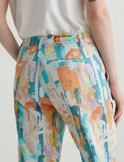 Caden Straight Brush Playing Orange Art Project Tailored Trouser WOMENS BOTTOMS Photo 7