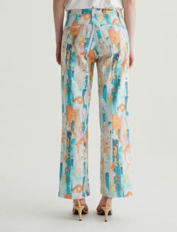Caden Straight Brush Playing Orange Art Project Tailored Trouser WOMENS BOTTOMS Photo 8