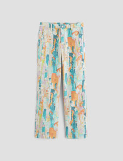 Caden Straight Brush Playing Orange Art Project Tailored Trouser WOMENS BOTTOMS Photo 1