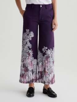 Caden Wide Leg Lady Koo Wine Art Project Tailored Trouser WOMENS BOTTOMS Photo 3