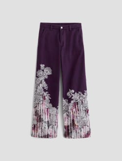 Caden Wide Leg Lady Koo Wine Art Project Tailored Trouser WOMENS BOTTOMS Photo 1
