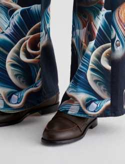 Adria Porcelain Rose Art Project Low-Rise Wide Leg WOMENS BOTTOMS Photo 5