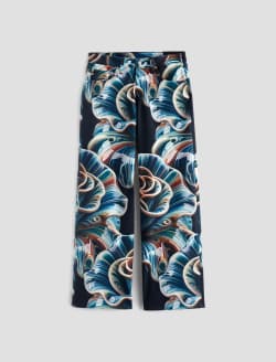 Adria Porcelain Rose Art Project Low-Rise Wide Leg WOMENS BOTTOMS Photo 1