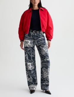 Mercer Jean Reel Recording Cuffed High-rise Barrel WOMENS BOTTOMS Photo 2