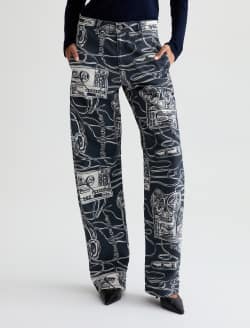 Mercer Jean Reel Recording Cuffed High-rise Barrel WOMENS BOTTOMS Photo 3