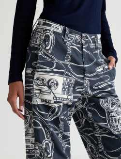 Mercer Jean Reel Recording Cuffed High-rise Barrel WOMENS BOTTOMS Photo 4