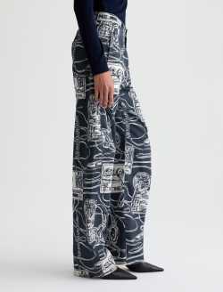 Mercer Jean Reel Recording Cuffed High-rise Barrel WOMENS BOTTOMS Photo 5