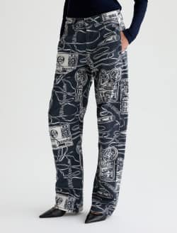 Mercer Jean Reel Recording Cuffed High-rise Barrel WOMENS BOTTOMS Photo 6
