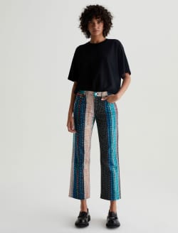 Brinley Crop Beads Stripe Art Project Mid-Rise Straight WOMENS BOTTOMS Photo 2
