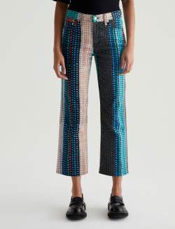 Brinley Crop Beads Stripe Art Project Mid-Rise Straight WOMENS BOTTOMS Photo 3
