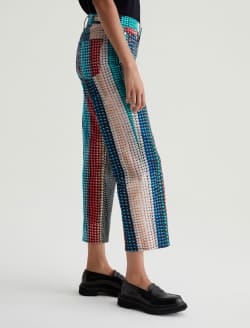 Brinley Crop Beads Stripe Art Project Mid-Rise Straight WOMENS BOTTOMS Photo 5