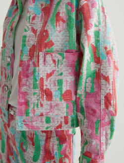 Genni Jacket Brush Playing Pink Art Project Cropped Utility Jacket WOMENS TOPS Photo 3