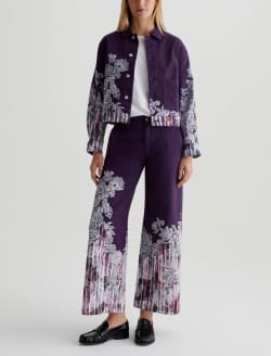 Genni Jacket Lady Koo Wine Art Project Cropped Utility Jacket WOMENS TOPS Photo 4