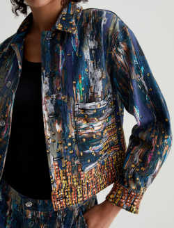Genni Jacket Tonight Art Project Cropped Utility Jacket WOMENS TOPS Photo 3