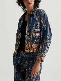 Genni Jacket Tonight Art Project Cropped Utility Jacket WOMENS TOPS Photo 6