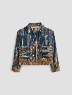 Genni Jacket Tonight Art Project Cropped Utility Jacket WOMENS TOPS Photo 1
