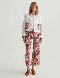 Genni Jacket Venus Red Multi/Venus Mix Red Art Project Cropped Utility Jacket WOMENS TOPS Photo 5