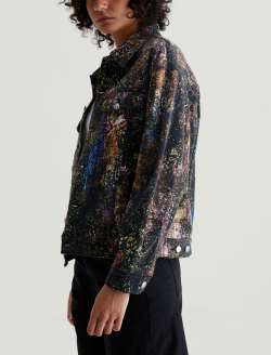 Haylee Jacket Milky Way Multi Art Project Oversized Trucker Jacket WOMENS TOPS Photo 6
