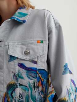 Haylee Jacket Replay Engineer Art Project Oversized Trucker Jacket WOMENS TOPS Photo 6