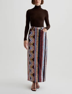 Rani Skirt Chevron Red Art Project Maxi Skirt WOMENS BOTTOMS Photo 2