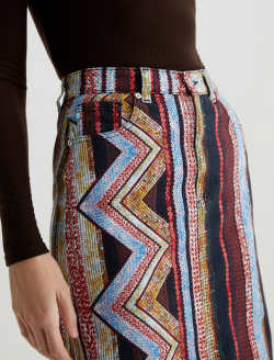 Rani Skirt Chevron Red Art Project Maxi Skirt WOMENS BOTTOMS Photo 4