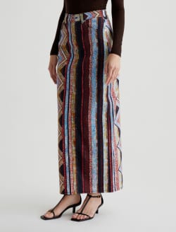 Rani Skirt Chevron Red Art Project Maxi Skirt WOMENS BOTTOMS Photo 6