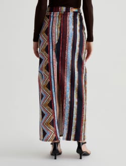 Rani Skirt Chevron Red Art Project Maxi Skirt WOMENS BOTTOMS Photo 8