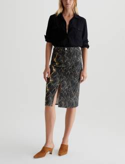 Tefi Skirt Stripe Spark Art Project High-Waisted Midi Skirt WOMENS BOTTOMS Photo 2