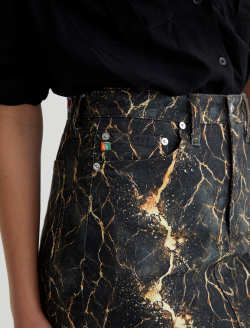 Tefi Skirt Stripe Spark Art Project High-Waisted Midi Skirt WOMENS BOTTOMS Photo 4