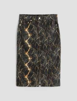 Tefi Skirt Stripe Spark Art Project High-Waisted Midi Skirt WOMENS BOTTOMS Photo 1