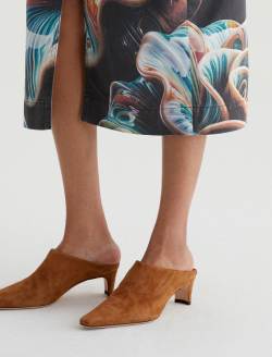 Ava Skirt Porcelain Rose Art Project High-Rise Midi Skirt WOMENS BOTTOMS Photo 5